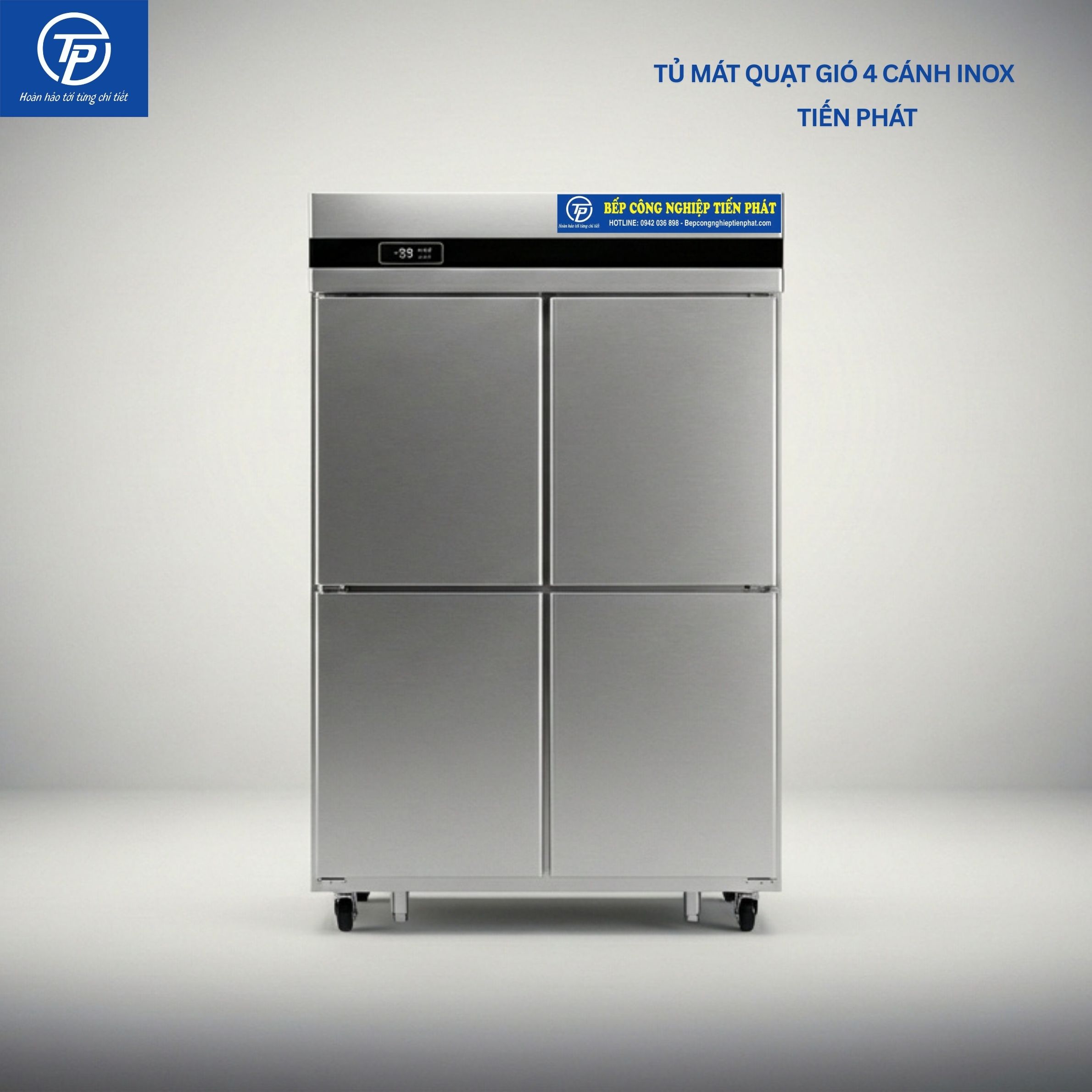 Tủ Mát Quạt Gió 4 Cánh Inox